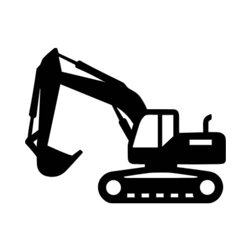 Bagger-Icon der KLB BAU GMBH – Symbol für moderne Baumaschinen