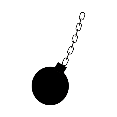 Abbruchkugel-Icon der KLB BAU GMBH – Symbol für professionelle Abbrucharbeiten